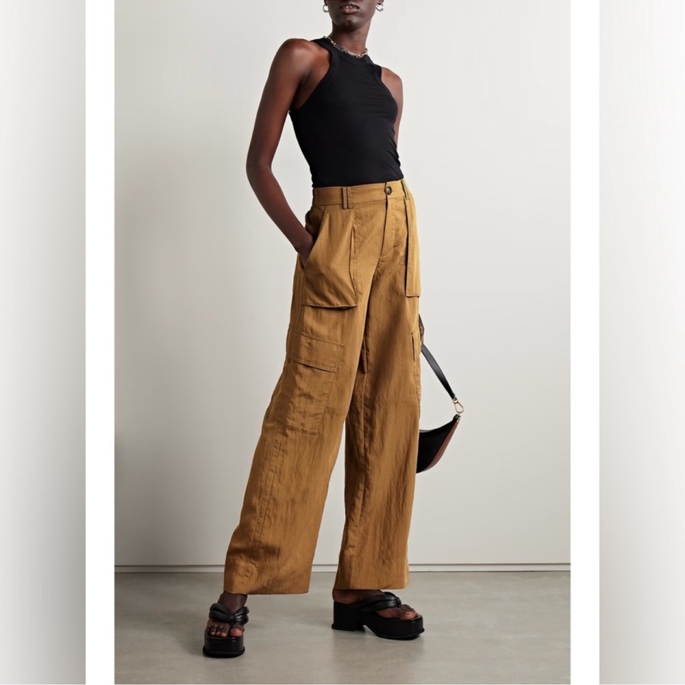 Vince Fluid Wide-Leg Cargo Trousers size 8